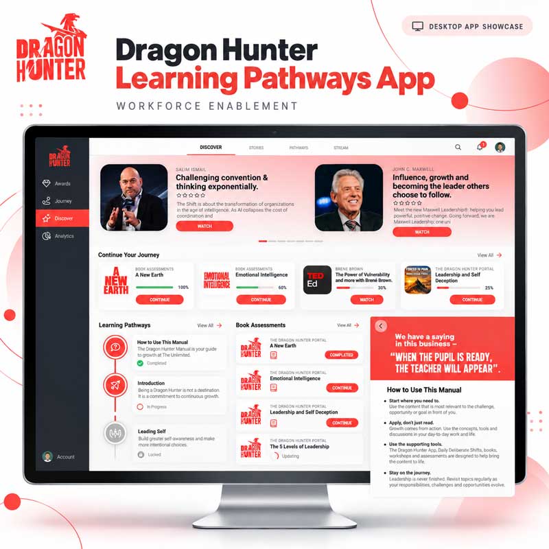 Dragon Hunter workforce enablement and learning pathways app