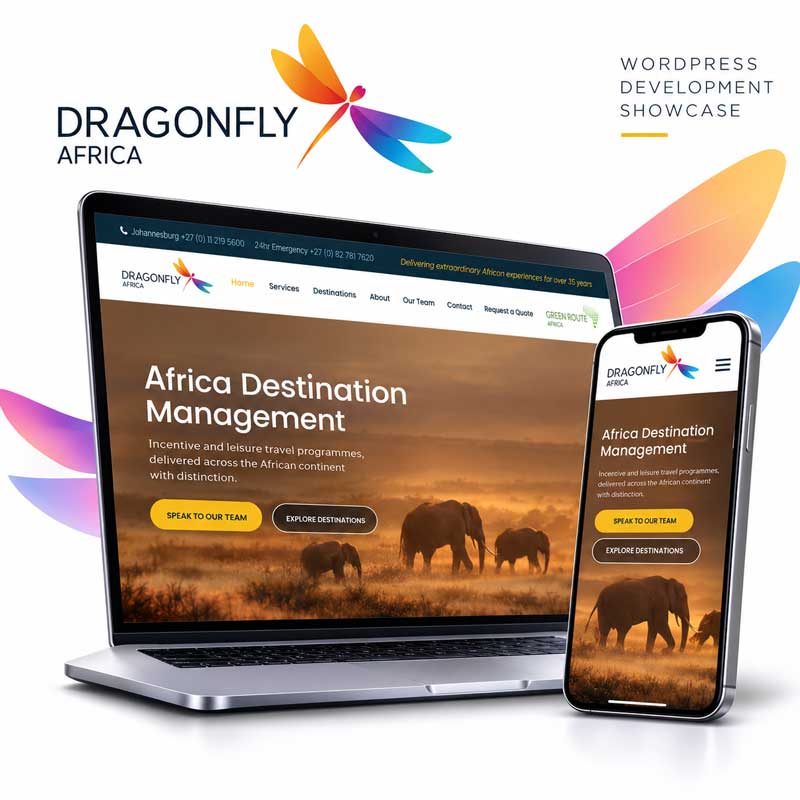 Dragonfly Africa WordPress website development